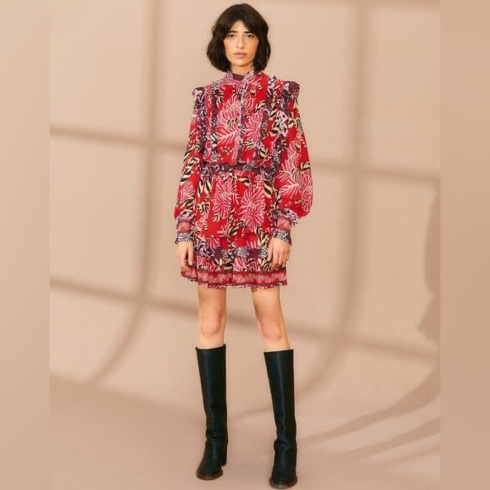 Farm Rio Floral Print Skater Dress